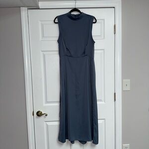 Elegant Sleeveless Navy Dress